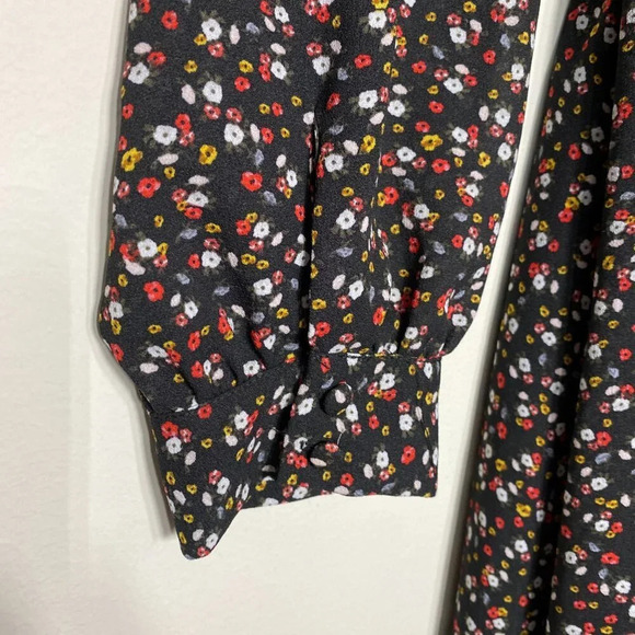 Torrid Women's Size 12 Balloon Sleeve Floral Print Georgette V-Neck Mini Dress - Picture 9 of 15